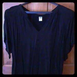 V neck flutter sleeve shirt